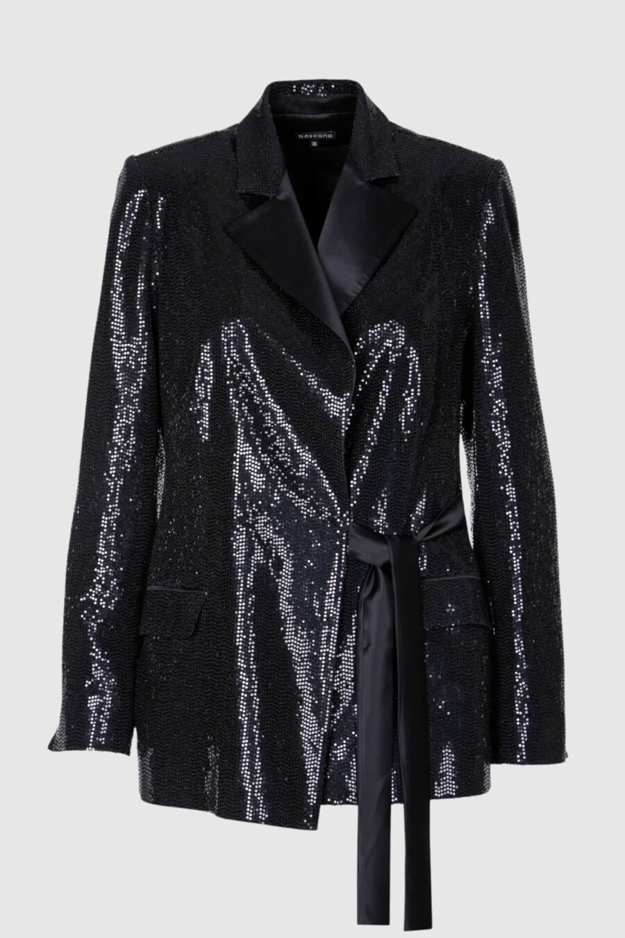 Blazer mit Pailletten in Schwarz