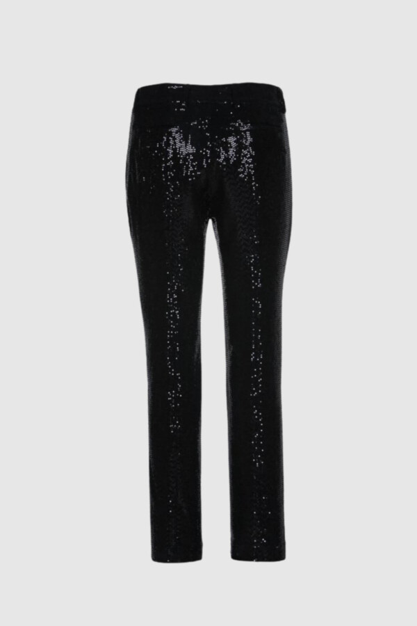 Hose mit Pailletten in Schwarz – Bild 3