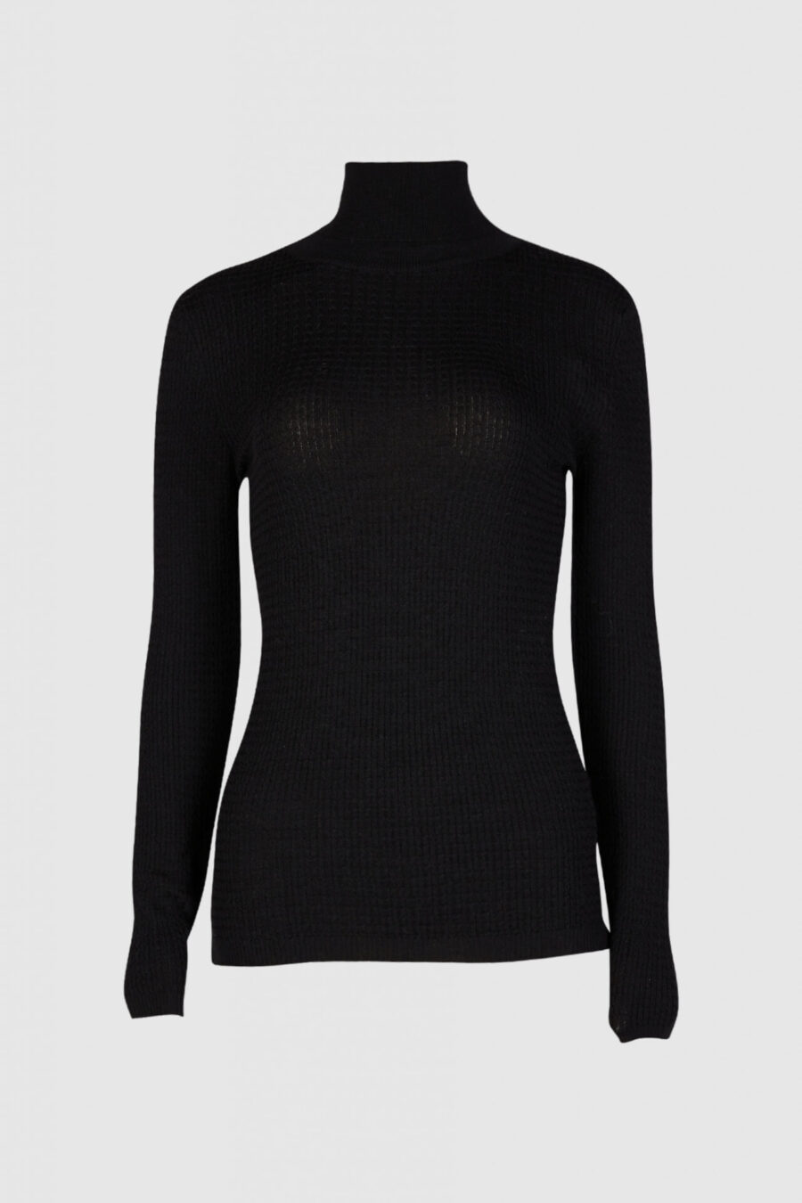 Rollkragen-Pullover in Schwarz