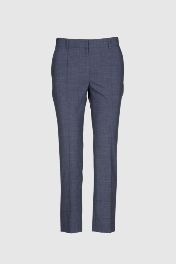 Hose, , Anthrazit, Schurwolle, 7/8 Hose, schwarz, Taschen und Bund, Gesäßtaschen