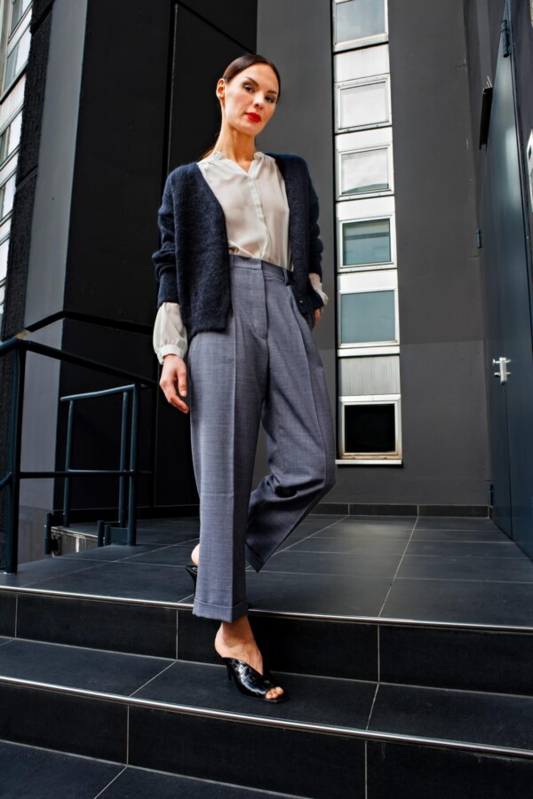 High Waist Hose in grau – Bild 2