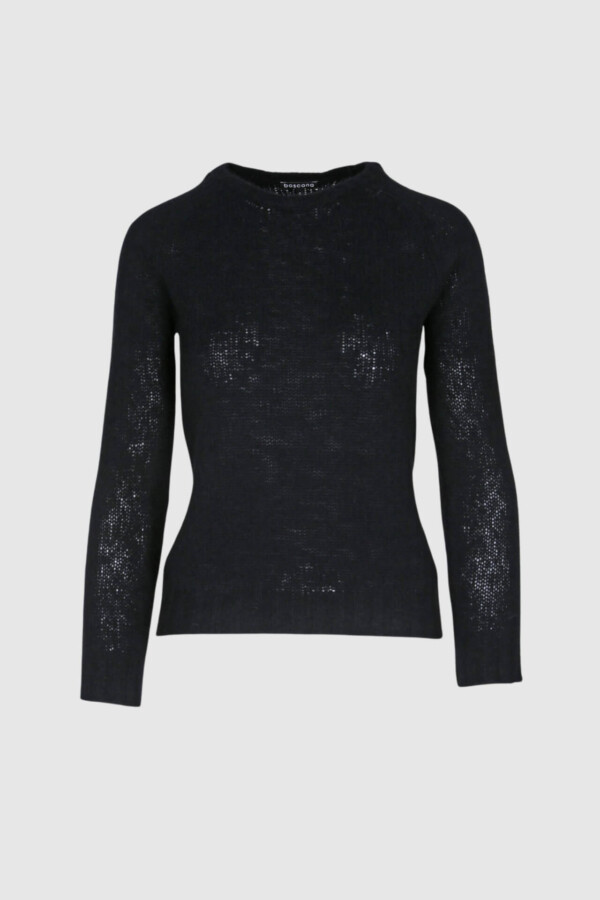 Pullover, Strickpullover, Kaschmir, schwarz, schmal geschnitten