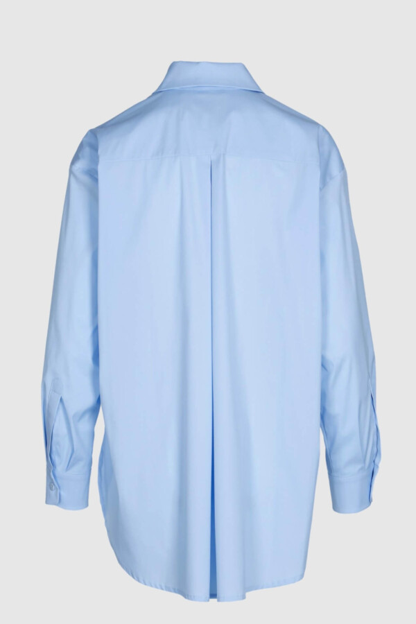Oversized-Bluse in Blau – Bild 4