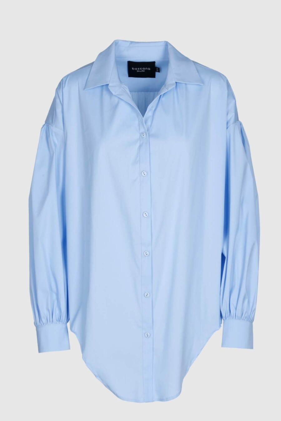 Bluse, Hemdbluse, oversize, Casual Look , blau