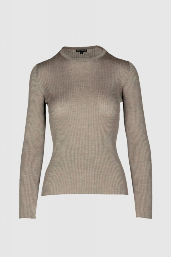 Pullover aus reiner Seide in creme