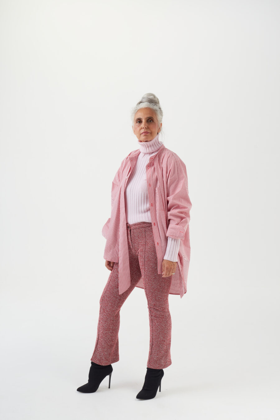 Strickpullover aus Wolle in Rosa