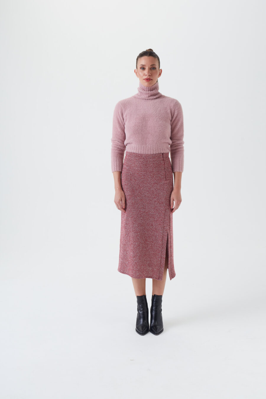 Pullover aus einem Wollgemisch in rosa