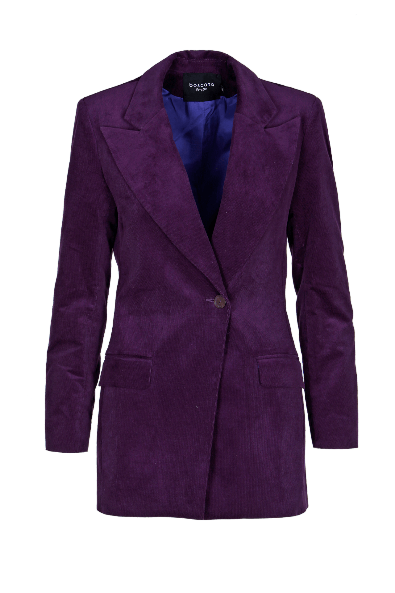 lila Damen Blazer tailliert Cord