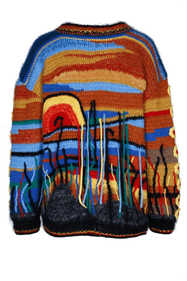 Bunter Pullover – Handgestricktes Unikat mit leuchtenden Farben – Bild 5