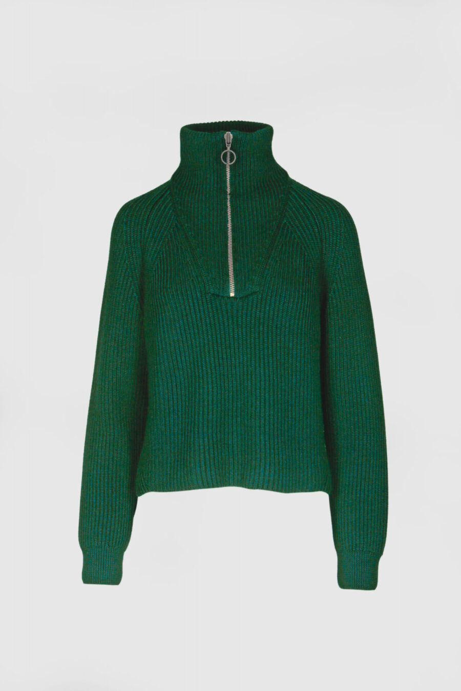 Pullover aus reiner Wolle in dunkelgrün