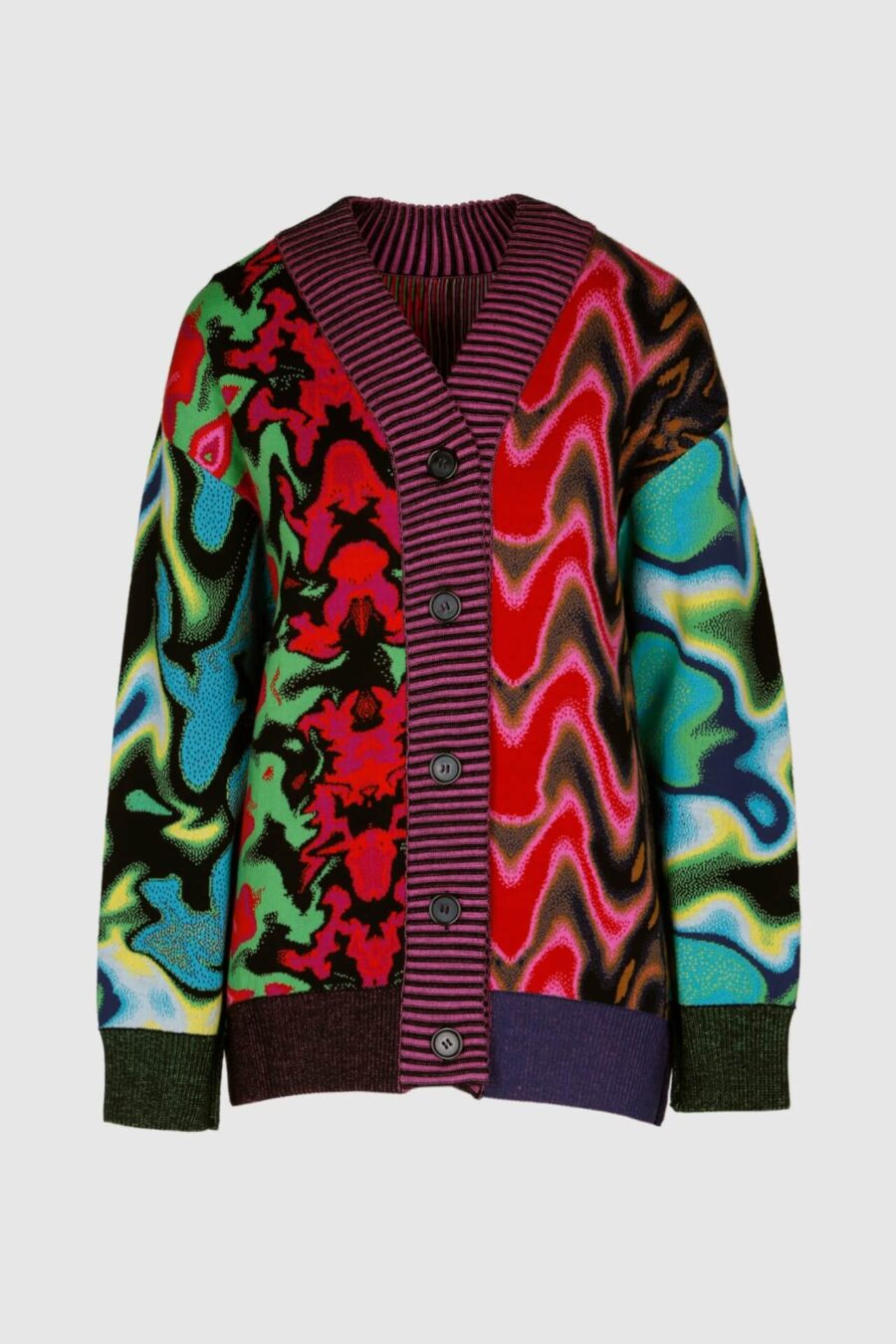 Strickjacke aus Baumwolle bunt