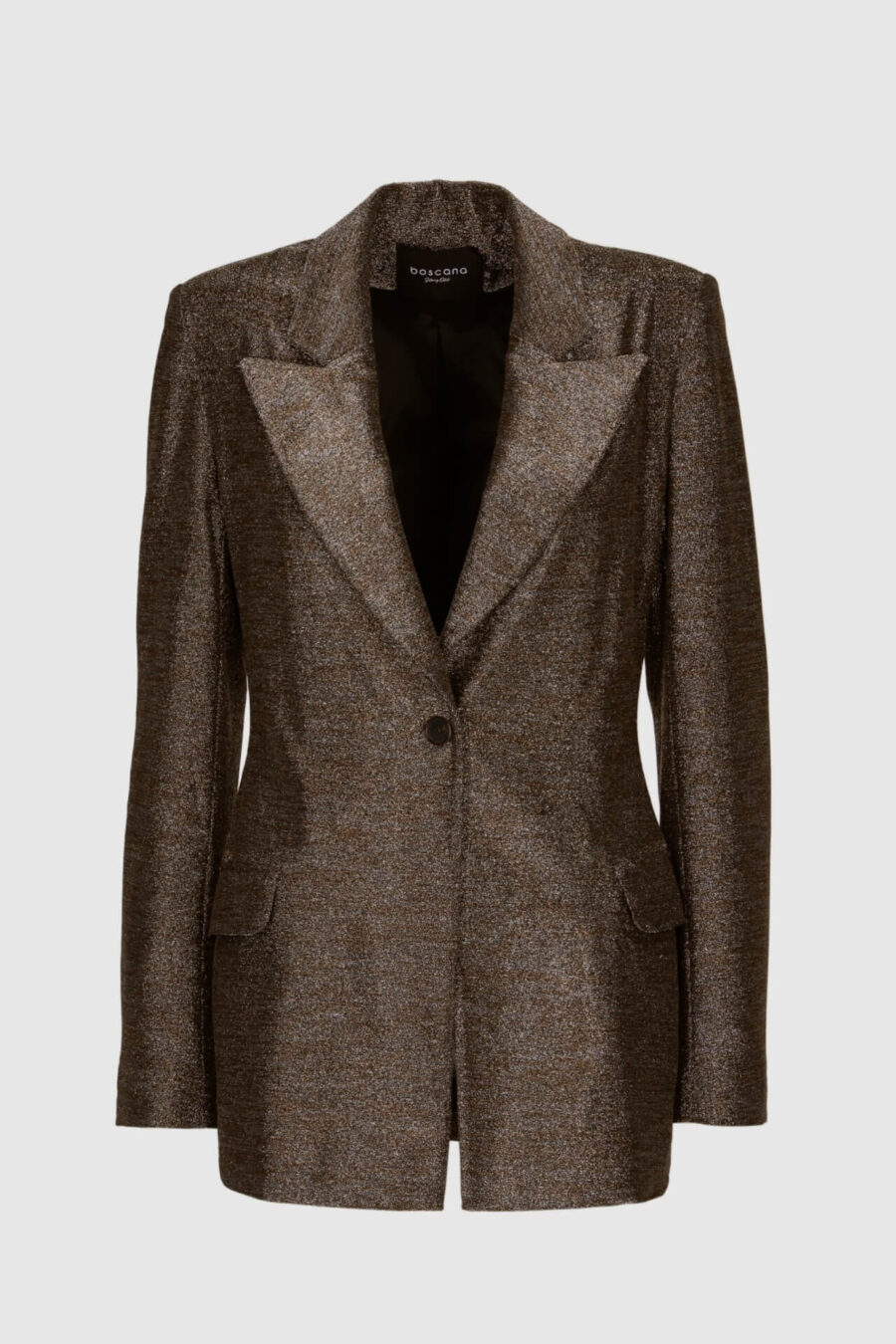 Blazer in braun mit goldenem Lurex