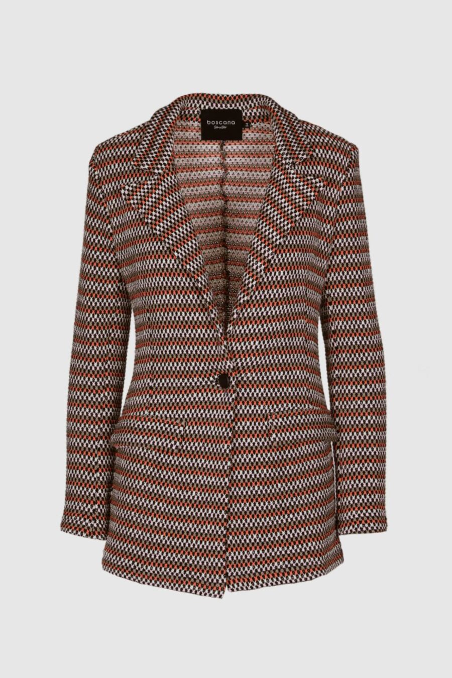 Blazer Damen Orange Schwarz – Vorderansicht
