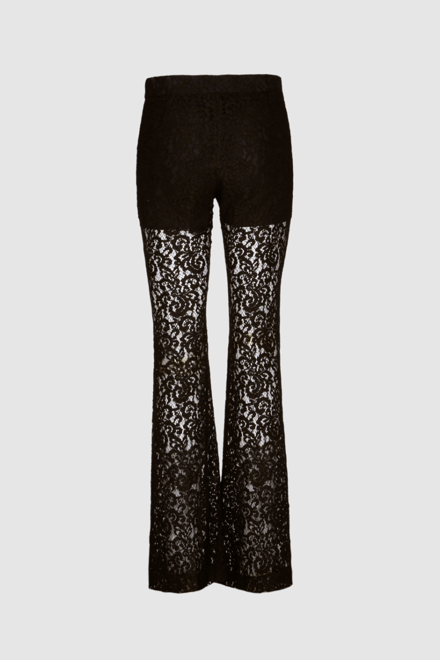 Damen Hose in Häkeloptik in schwarz