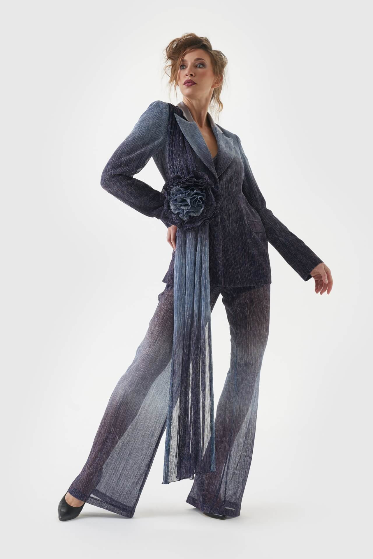 Hose für Damen Schlaghose transparent