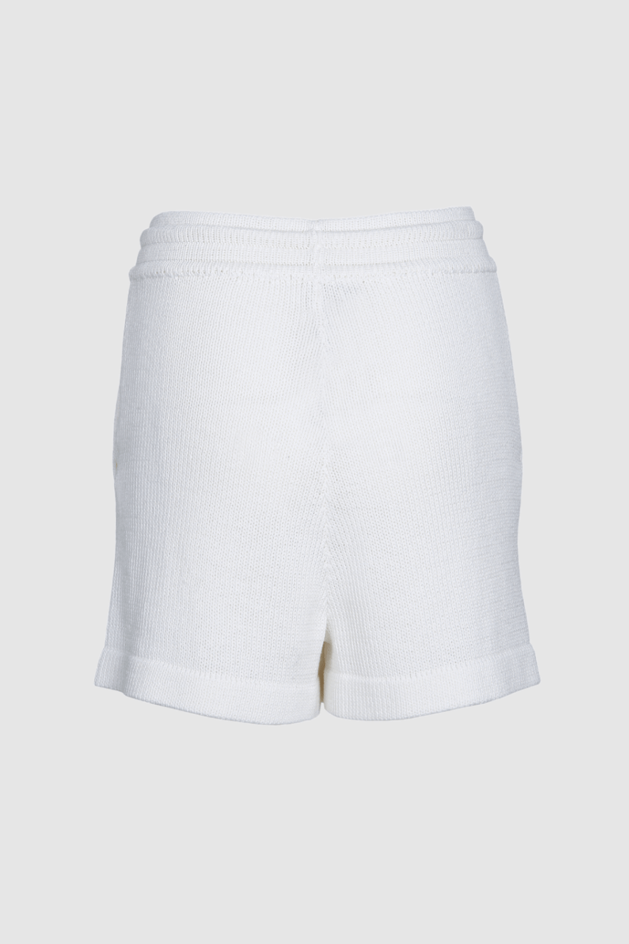 Shorts in weiss gestrickt