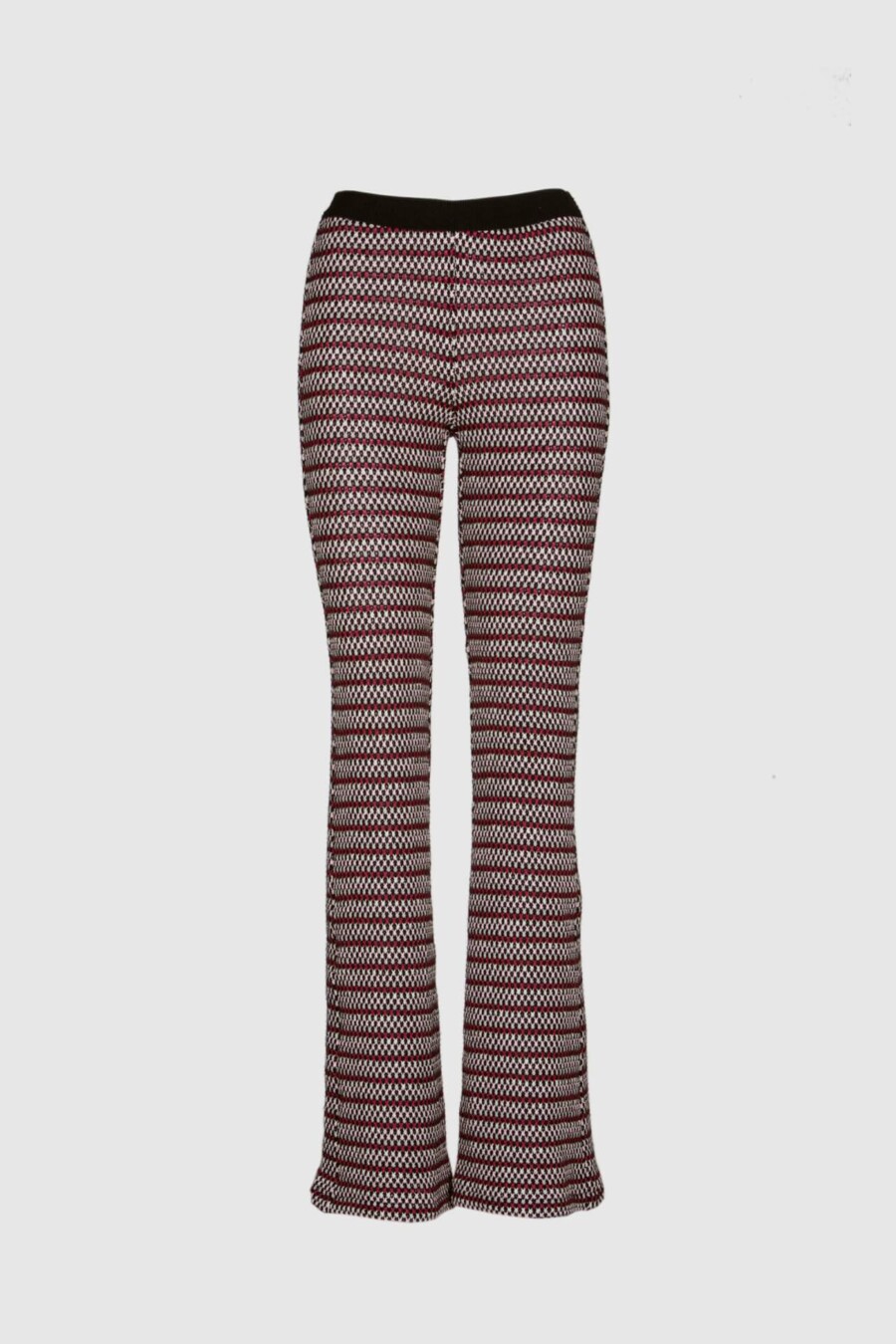 Retro-Hose mit schwarz-pinkem Streifenmuster – Vorderansicht