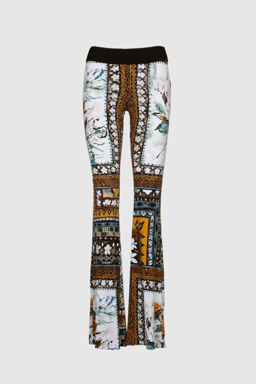 Hose in gelben Farbnuancen im Print