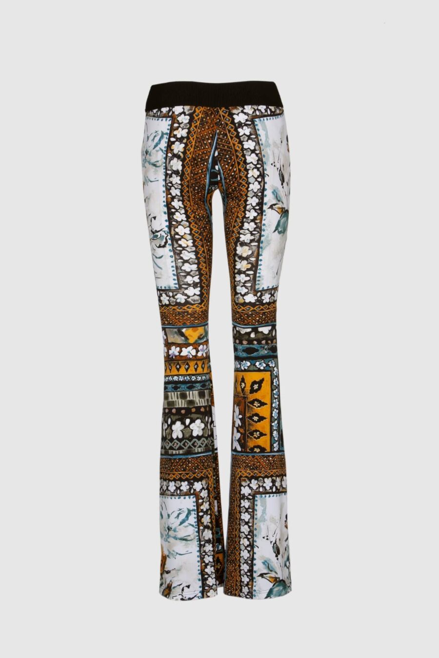 Hose in gelben Farbnuancen im Print