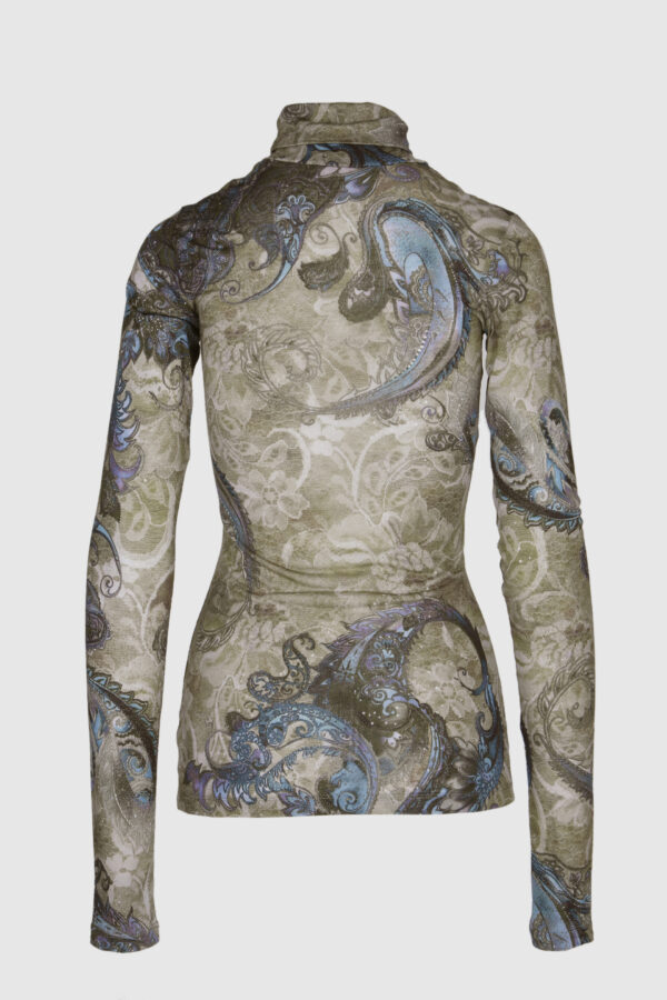 Damen Shirt in grau mit Paisley