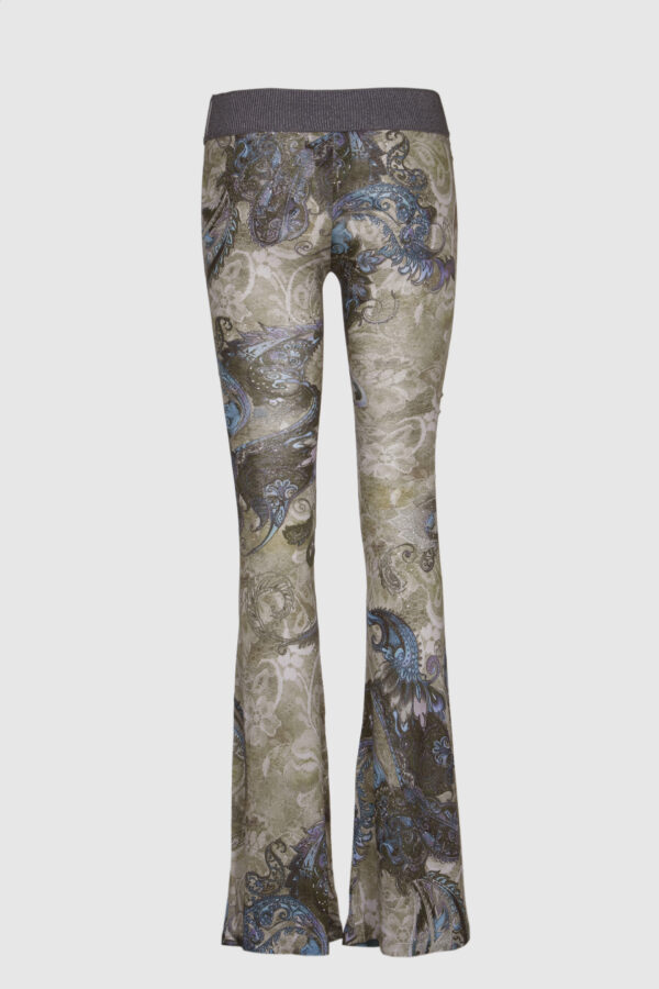 Hose Damen Paisley Grau