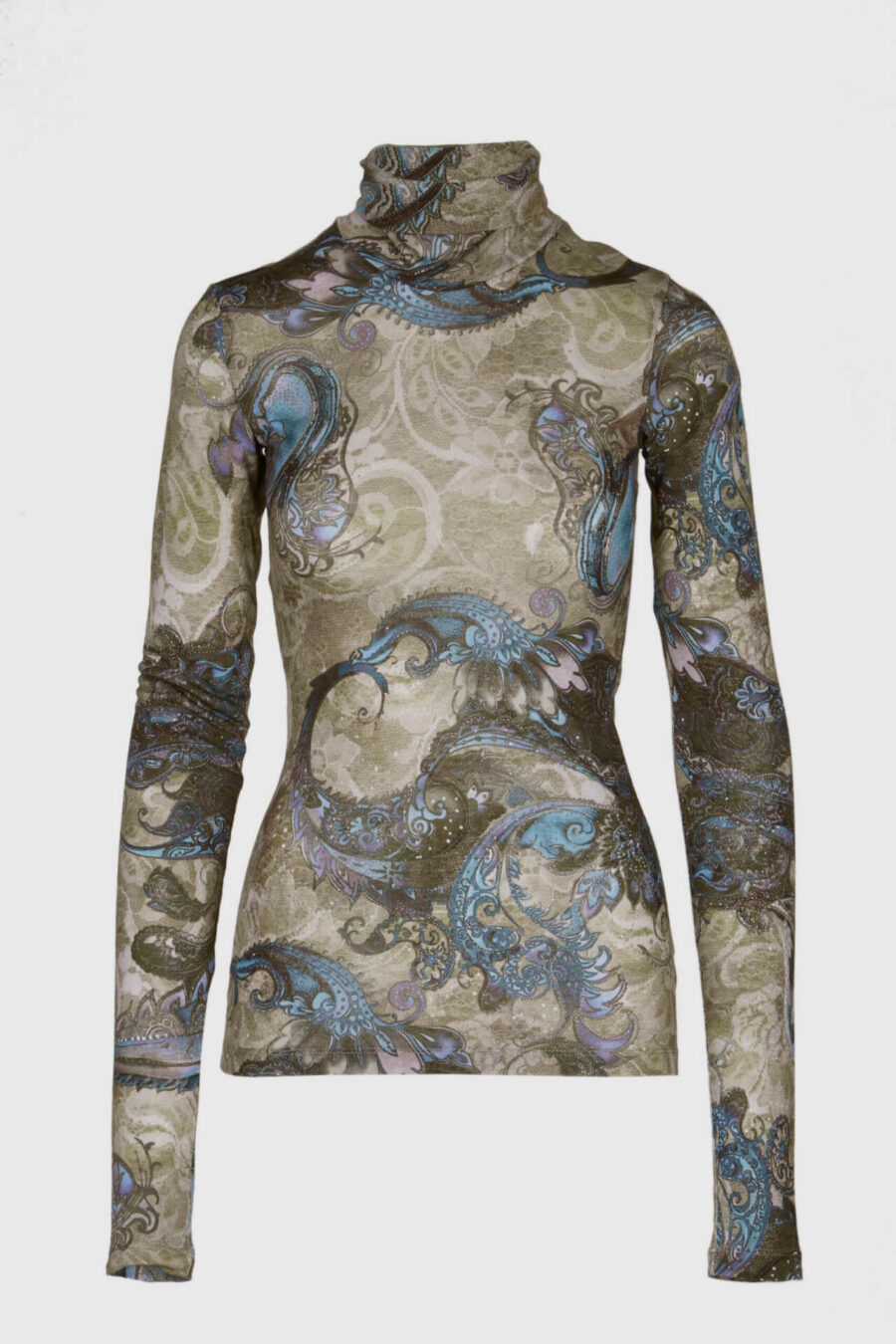 Shirt in grau mit Paisley Druck