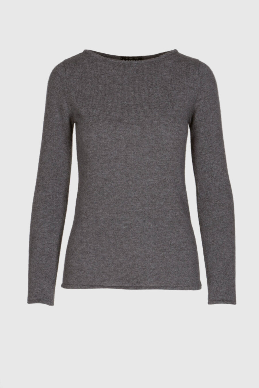 schmaler Pullover aus reinem Kaschmir in grau