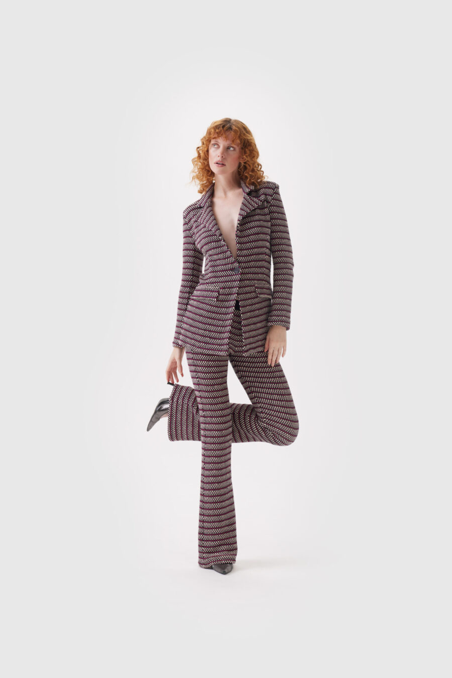 Blazer in pink und schwarz