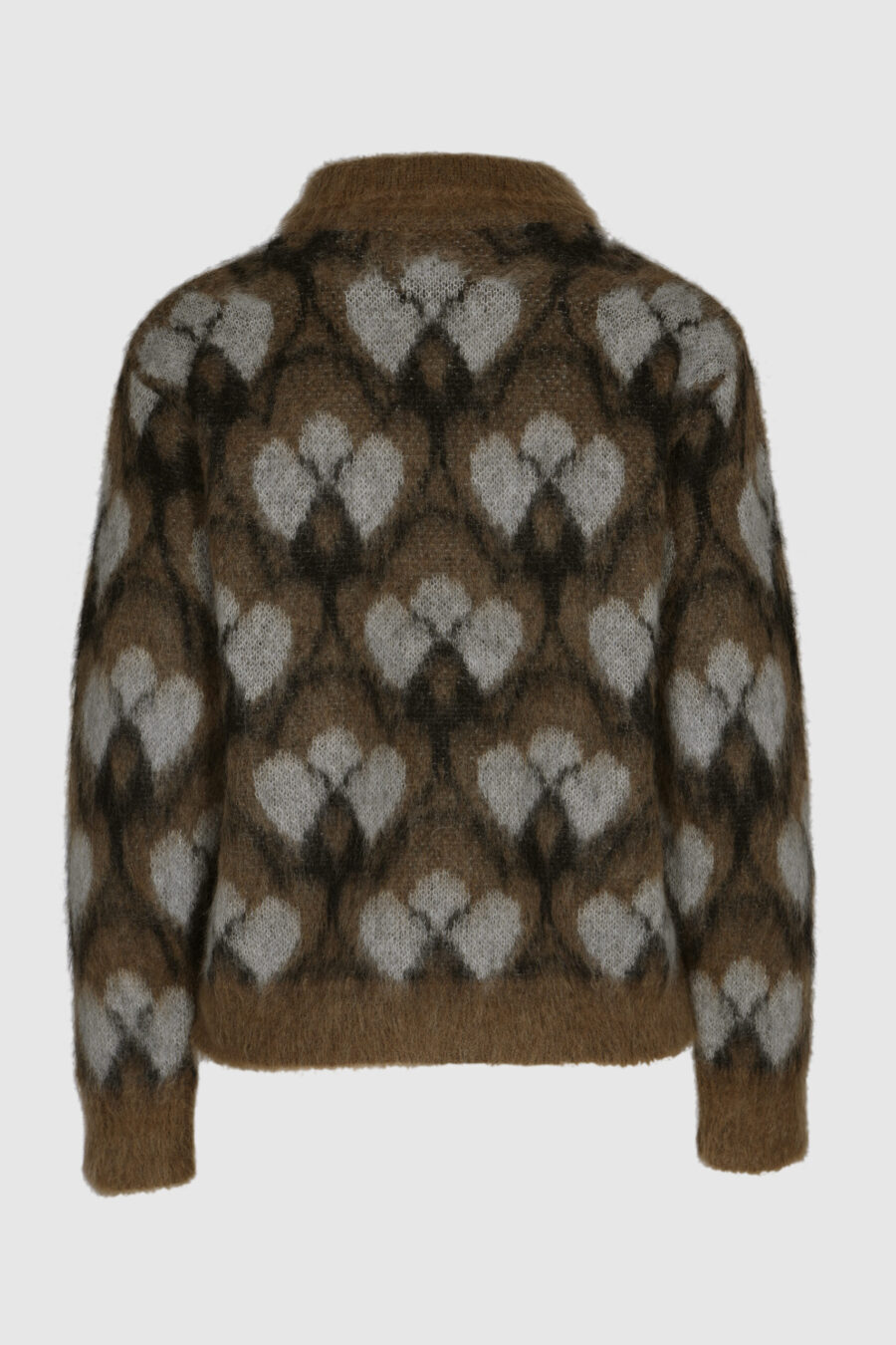 Pullover für Herren aus Mohair in Braun- und Grautönen