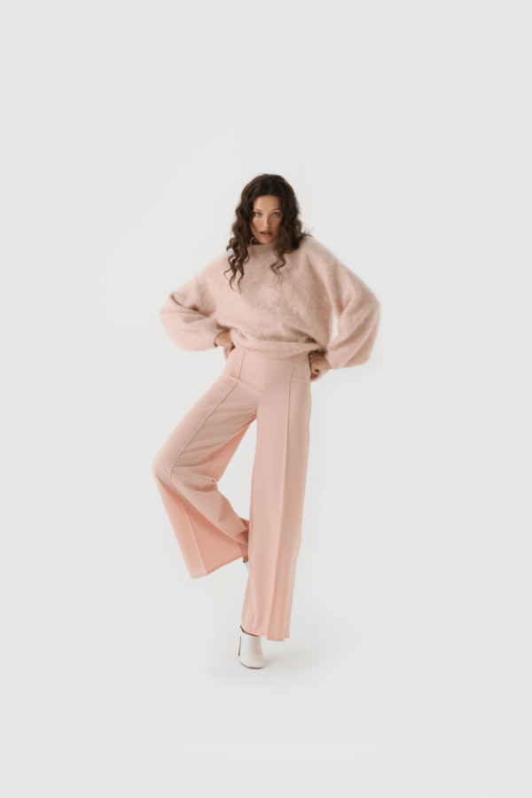 Oversized Kaschmir-Pullover Rosé – Bild 5