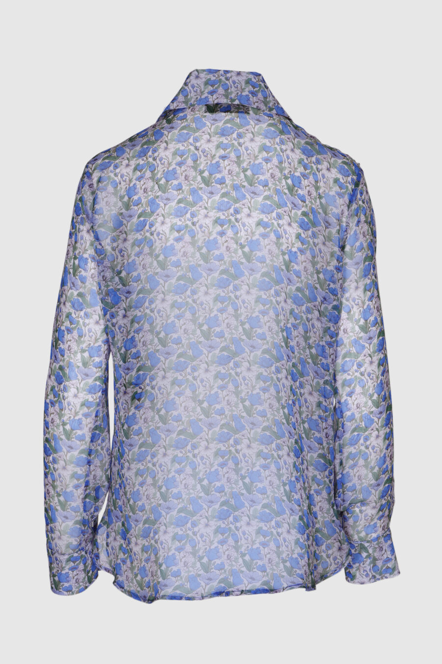 Bluse aus Seide in Blau Nuancen