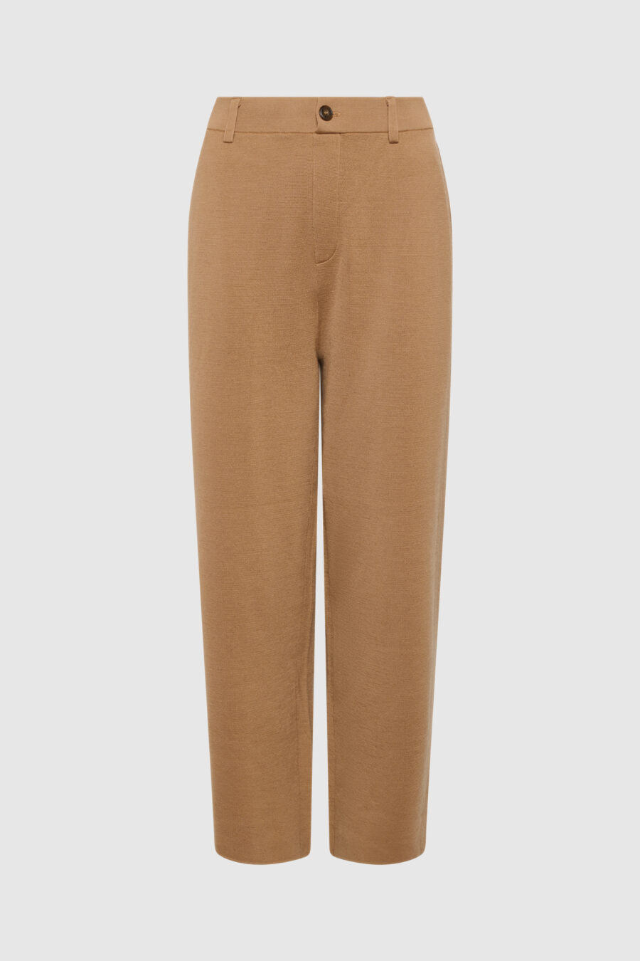 Hose aus feiner Merinowolle gestrickt in Camel