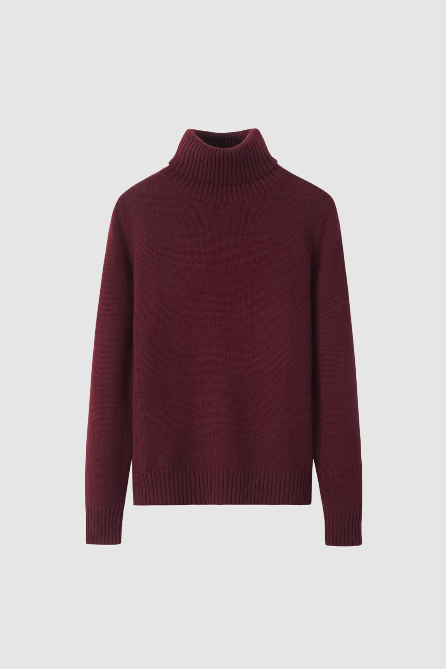 Rollkragenpullover aus Kaschmir in Bordeaux