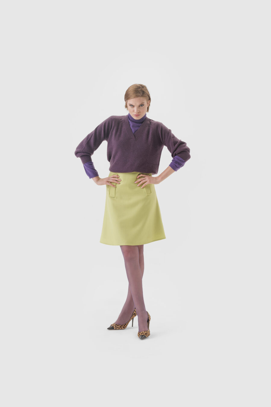 Rock, Wolle, Schurwolle, Creme, Grün, Rot, Gelb, Schwarz, Orange, Muster, Print, Bordeaux, Wollrock