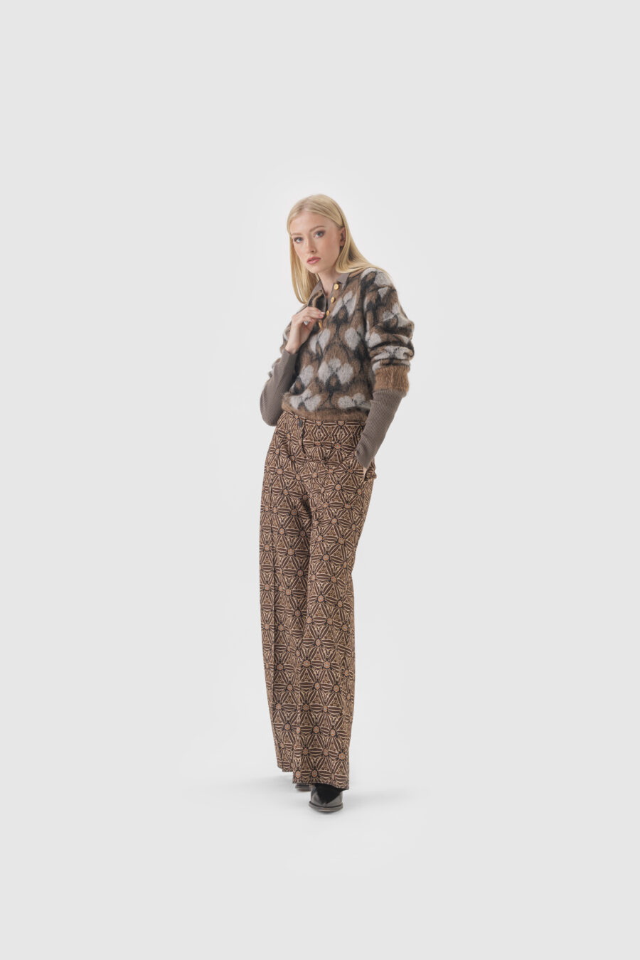 Hose, weite Hose, Hose hüfthoch, schwarz blaubordaux, beige, camel, Wollhose, Hose aus Wolle